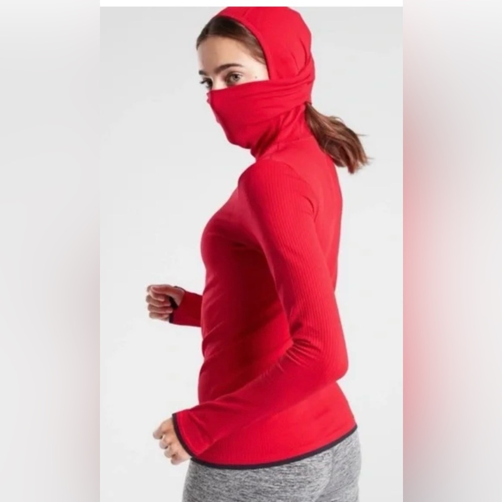 Athleta Women's Red Cowl Neck Sweater